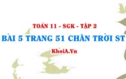 Bài 5 trang 51 Toán 11 Tập 2 Chân trời sáng tạo